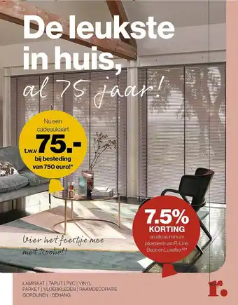 Roobol Op alle aluminium jaloezieën van r-line, bece en luxaflex®! aanbieding