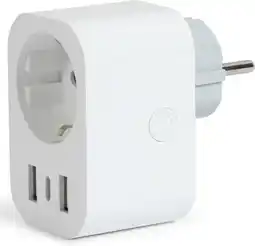 Bol.com Silvergear - wifistekker 3 usb poorten - bediening met app tuya smart - single smart plug - usb c en usb a aanbieding