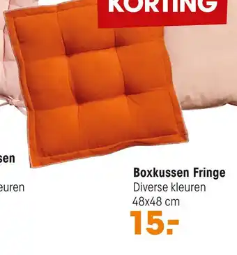 Kwantum Boxkussen Fringe 48x48 cm aanbieding