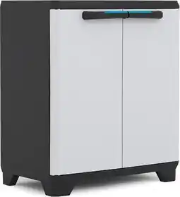 Bol.com Keter linear opbergkast laag - 1 plank- 39x68x90cm - zwart/grijs aanbieding