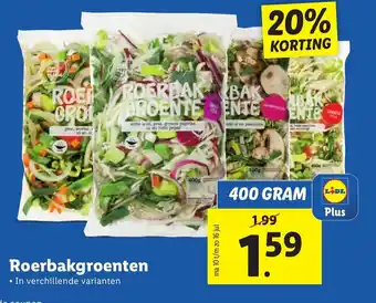 Lidl Roerbakgroenten 400 gram aanbieding