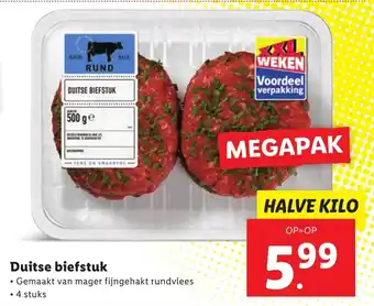 Lidl Duitse biefstuk • 4 stuks aanbieding