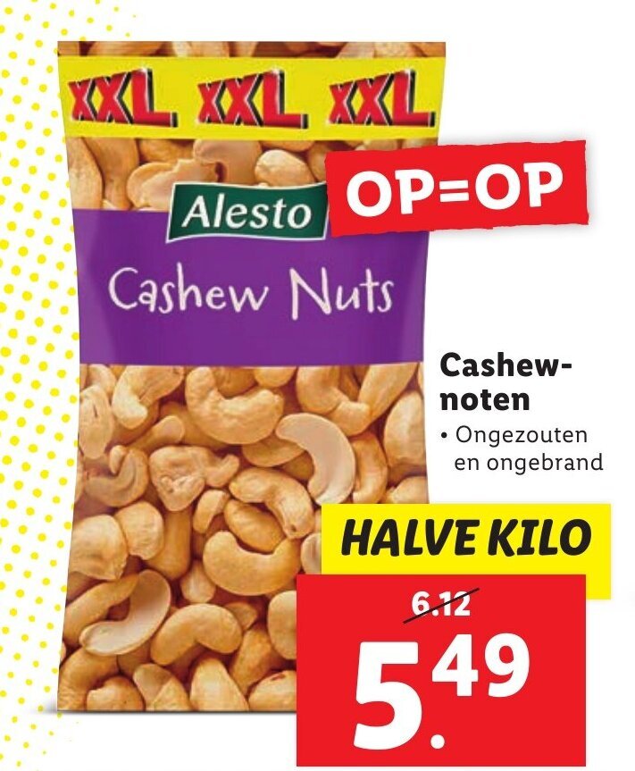 Cashewnoten aanbieding bij Lidl