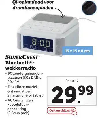 Lidl SILVER CREST Bluetooth®-wekkerradio aanbieding