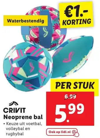 Lidl CRIVIT Neoprene bal aanbieding