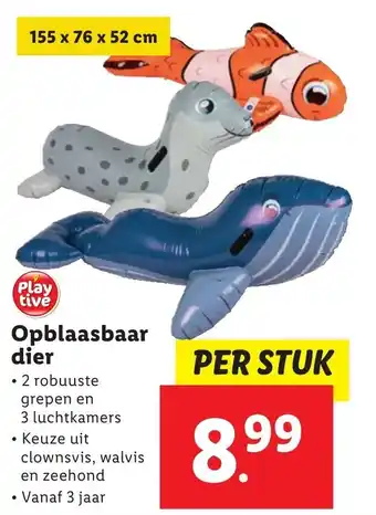 Lidl Opblaasbaar dier aanbieding