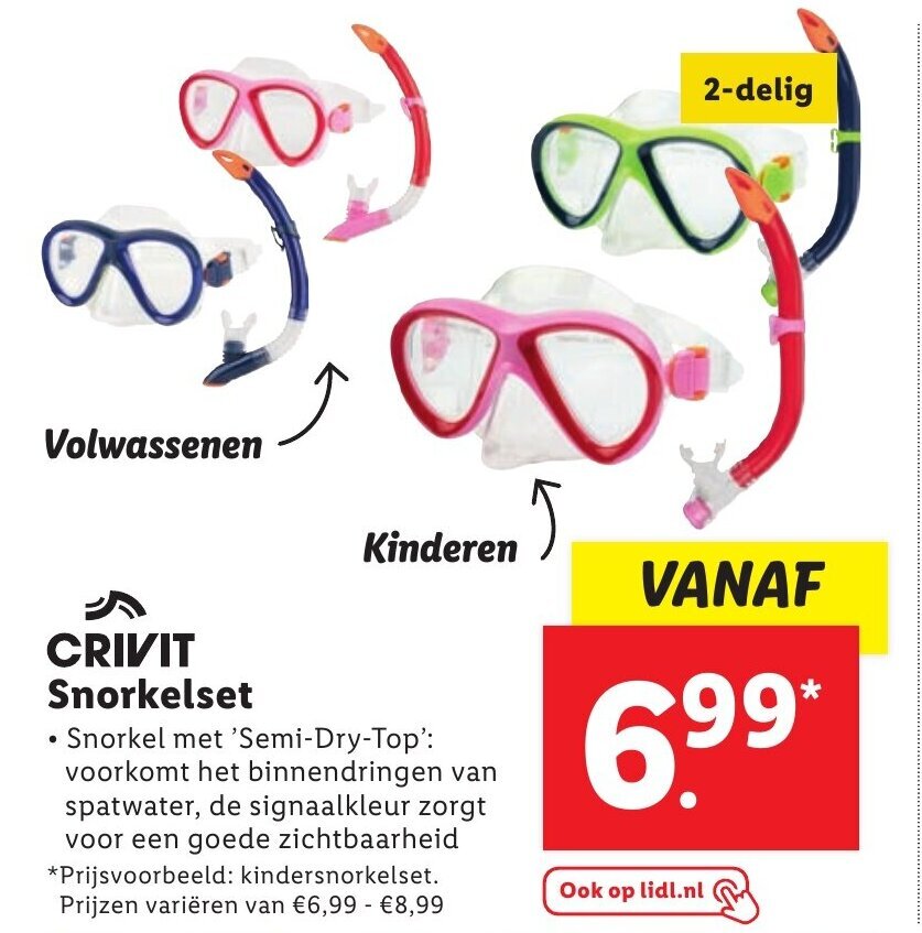 CRIVIT Snorkelset aanbieding bij Lidl