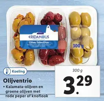 Lidl Olijventrio 300g aanbieding