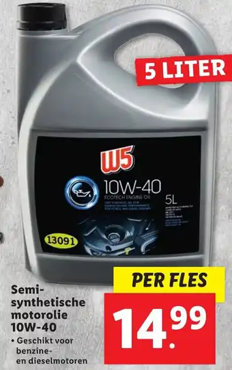 Lidl Semi-synthetische motorolie 10W-40 aanbieding