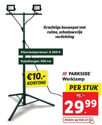 Lidl III PARKSIDEⓇ Werklamp aanbieding