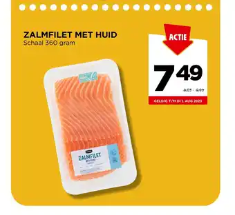 Jumbo ZALMFILET MET HUID Schaal 360 gram aanbieding