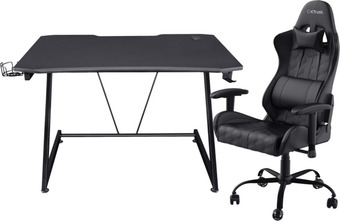 Coolblue Trust gxt 708 resto gaming stoel zwart + gxt 711x dominus gaming bureau aanbieding