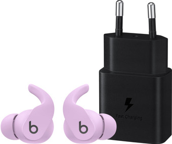 Coolblue Beats fit pro paars + samsung oplader 15w aanbieding