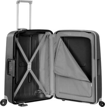 Coolblue Samsonite s'cure spinner 69cm black + 55cm black kofferset aanbieding