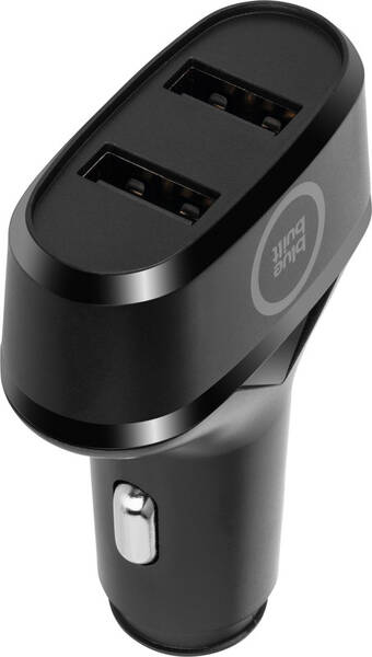 Coolblue Bluebuilt autolader met 2 usb a poorten 12w zwart duo pack aanbieding