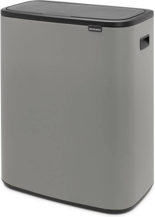 Brabantia bo touch bin 60 liter mineral concrete grey + vuilniszakken