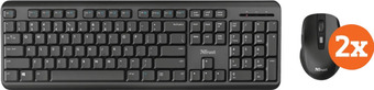 Coolblue Trust ody stille toetsenbord en muis set qwerty 2-pack aanbieding