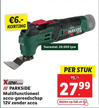 Lidl PARKSIDEⓇ Multifunctioneel accu-gereedschap 12V zonder accu aanbieding