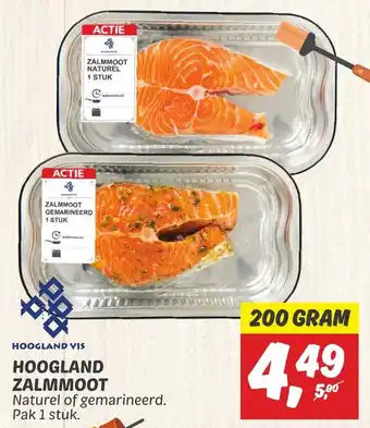 Dekamarkt HOOGLAND ZALMMOOT Naturel of gemarineerd. Pak 1 stuk. 200g aanbieding