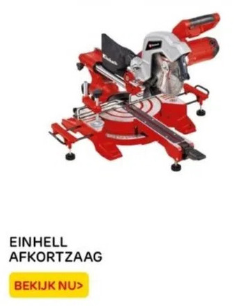 Praxis Einhell afkortzaag aanbieding