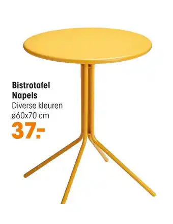 Kwantum Bistrotafel Napels 60x70 cm aanbieding