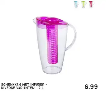 Xenos SCHENKKAN MET INFUSER - DIVERSE VARIANTEN - 2 L aanbieding