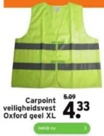 GAMMA Carpoint veiligheidsvest Oxford geel XL aanbieding