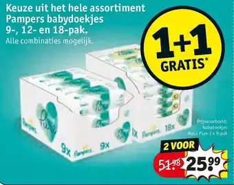 Kruidvat Pampers Babydoekjes 9-/12-/18-pack aanbieding