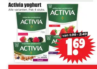 Dirk Activia yoghurt Alle varianten. Pak 4 stuks. aanbieding