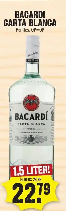 Dirk BACARDI CARTA BLANCA Per fles. 1.5L aanbieding