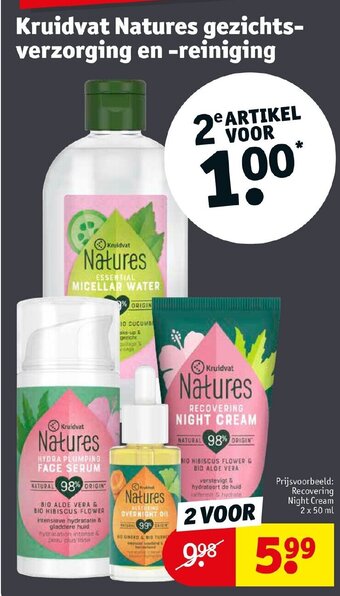 Kruidvat Kruidvat Natures gezichts-verzorging en -reiniging aanbieding