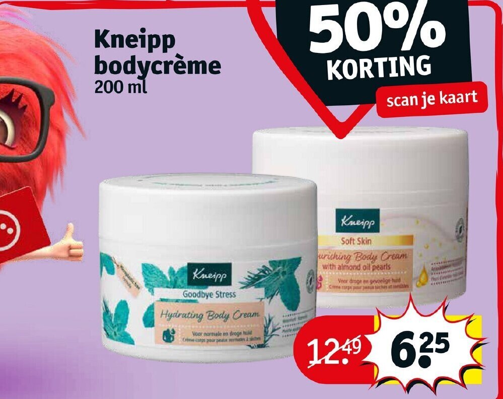 Kneipp bodycrème 200ml aanbieding bij Kruidvat
