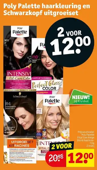 Kruidvat Poly Palette haarkleuring en Schwarzkopf uitgroeiset aanbieding