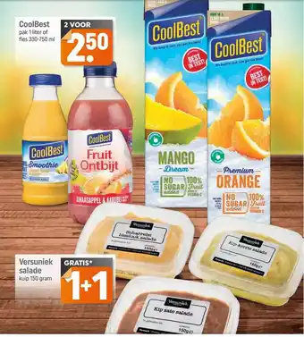 Lekker Makkelijk Coolbest 330-750 Ml Of Versuniek Salade 1+1 Gratis aanbieding