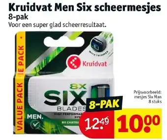 Kruidvat Kruidvat Men Six scheermesjes Gillette Labs 8-pak aanbieding