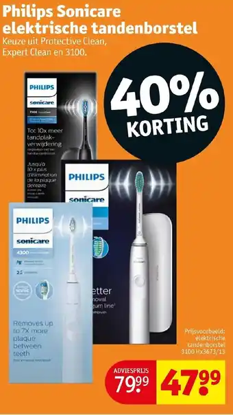 Kruidvat Philips Sonicare elektrische tandenborstel aanbieding