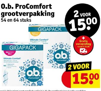 Kruidvat 0.b. ProComfort grootverpakking aanbieding