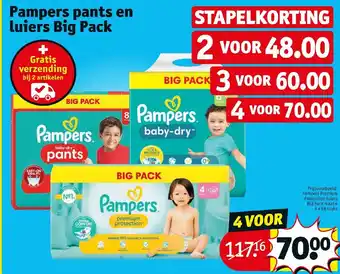 Kruidvat Pampers pants en luiers Big Pack aanbieding