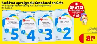 Kruidvat Kruidvat opvolgmelk Standaard en Geit aanbieding