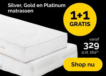 Beter Bed Silver, Gold en Platinum matrassen aanbieding