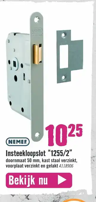 Hornbach Nemef Insteekloopslot "1255/2" 50 mm 4118906 aanbieding