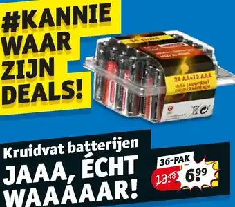 Kruidvat Kruidvat Batterijen 36-pack aanbieding