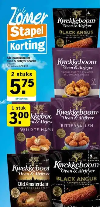 Albert Heijn Alle kwekkeboom oven & airfryer snacks diepvries per stuk van 3.79-4.99 aanbieding