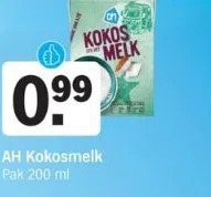 Albert Heijn Ah kokosmelk aanbieding