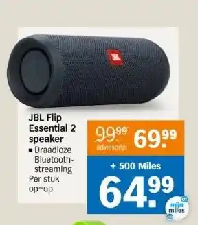 Albert Heijn Jbl flip essential 2 speaker ■ draadloze bluetoothstreaming per stuk op-op aanbieding