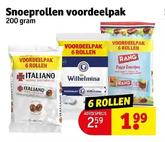 Kruidvat Snoeprollen voordeelpak 200 gram aanbieding