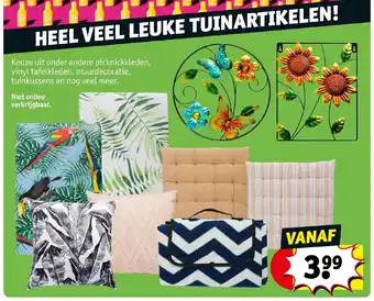 Kruidvat Picknickkleden, vinyl tafelkleden, muurdecoratie, tuinkussens en nog veel meer aanbieding