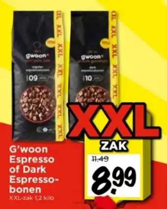 Vomar Voordeelmarkt G'woon Espresso of Dark Espresso-bonen aanbieding