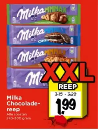 Vomar Voordeelmarkt Milka Chocolade-reep aanbieding