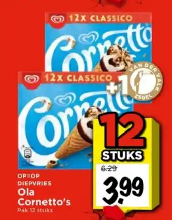 Vomar Voordeelmarkt DIEPVRIES Ola Cornetto's aanbieding